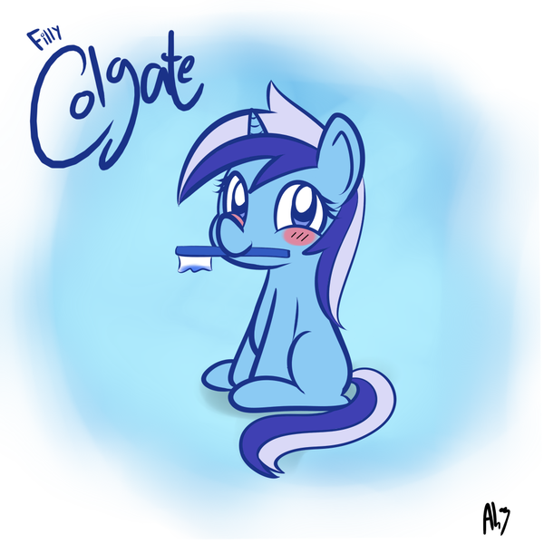 479278 Safe Artistdatahmedz Derpibooru Import Minuette Blushing Filly Mouth Hold Solo