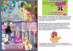 Size: 780x542 | Tagged: applejack, derpibooru import, dewdrop dazzle, fluttershy, german comic, german spike, king zebra, my friends and zoidberg, oc, oc:yellowstar, parody, pinkie pie, prince blueblood, princess cadance, princess luna, rainbow dash, safe, scootaloo, spike, terry, translation, twilight sparkle, zebra, zecora