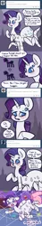 Size: 600x3210 | Tagged: artist:otterlore, ask, blushing, comic, derpibooru import, drider, fabric, monster pony, original species, rarity, safe, solo, species swap, speech bubble, spider, spiderpony, spiderponyrarity, spider web, spool, transformation, tumblr, yarn, yarn ball