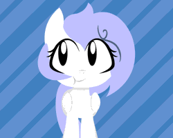 Size: 500x400 | Tagged: safe, artist:penguinpotential, derpibooru import, oc, oc:frigid drift, unofficial characters only, pegasus, pony, animated, chewing, cupcake, female, food, looking at you, one eye closed, pun, seafood, smiling, solo, wink