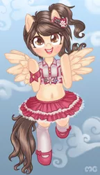 Size: 504x874 | Tagged: anime, artist:mcponyponypony, belly button, derpibooru import, oc, ponified, request, requested art, safe, solo, unofficial characters only