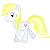 Size: 50x50 | Tagged: safe, derpibooru import, oc, oc:aryanne, unofficial characters only, earth pony, pony, animated, blonde, female, heart, pixel art, solo, tiny, walking