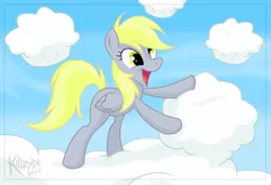 Size: 2210x1510 | Tagged: safe, artist:killryde, derpibooru import, derpy hooves, pegasus, pony, cloud, cloudy, female, mare, solo