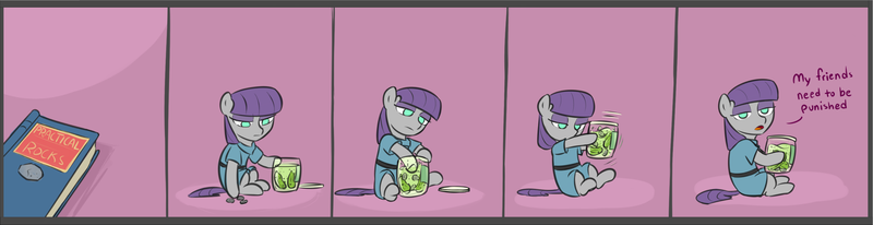 Size: 1755x451 | Tagged: safe, artist:poptart36, derpibooru import, maud pie, earth pony, pony, clothes, comic, crossover, dialogue, female, food, jar, lilo and stitch, mare, pickle, pickle jar, rock