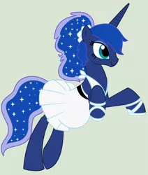 Size: 1600x1883 | Tagged: alternate hairstyle, artist:evilfrenzy, clothes, derpibooru import, dress, pregnant, princess luna, safe, simple background, solo, vector