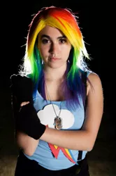 Size: 639x960 | Tagged: artist:magyktrix, cosplay, derpibooru import, human, irl, irl human, photo, rainbow dash, safe, solo