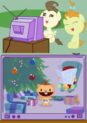 Size: 564x800 | Tagged: cake twins, cub, derpibooru import, exploitable meme, happy tree friends, meme, obligatory pony, pop, pound cake, pumpkin cake, safe, this will end in tears, this will end in tears and/or death, tv meme