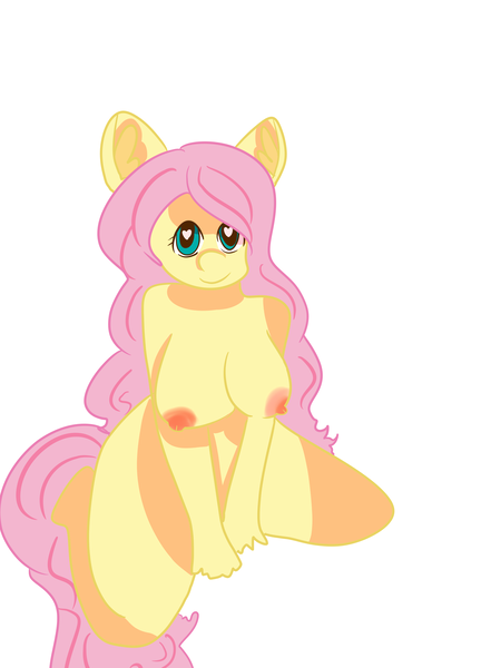 Size: 3000x4163 | Tagged: anthro, artist:monstergrrrl, breasts, derpibooru import, female, fluttershy, nipples, nudity, questionable, solo, solo female