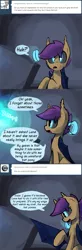 Size: 1280x3906 | Tagged: safe, artist:darkflame75, derpibooru import, scootaloo, bat pony, pony, bat ponified, comic, race swap, scootabat, solo, student of the night, tumblr