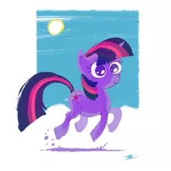 Size: 672x676 | Tagged: artist:cmaggot, derpibooru import, safe, solo, sun, twilight sparkle