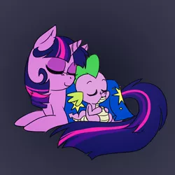 Size: 600x600 | Tagged: artist:voiceless, derpibooru import, safe, sleeping, spike, twilight sparkle