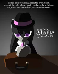 Size: 800x1027 | Tagged: artist:zedrin, ask, ask-mafia-octavia, derpibooru import, mafia, octavia melody, safe, solo, tumblr