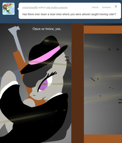 Size: 643x754 | Tagged: artist:zedrin, ask, ask-mafia-octavia, derpibooru import, mafia, octavia melody, safe, solo, tumblr