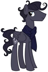 Size: 640x956 | Tagged: safe, artist:itspeacocktime, derpibooru import, ponified, pegasus, pony, clothes, male, scarf, sherlock holmes, simple background, solo, stallion, transparent background, vector