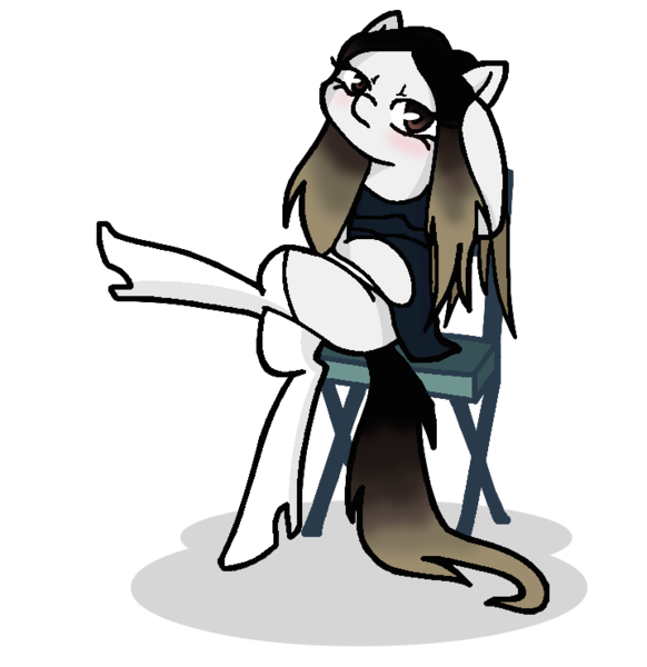 Size: 717x739 | Tagged: ariana grande, artist:ponycakesofsweetness, blank flank, blushing, derpibooru import, iggy azalea, music, ponified, problem, safe, solo, song