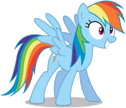 Size: 7000x6000 | Tagged: safe, artist:caliazian, derpibooru import, rainbow dash, testing testing 1-2-3, .ai available, absurd resolution, cute, dashabetes, excited, simple background, solo, transparent background, vector