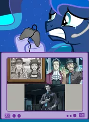 Size: 563x769 | Tagged: ace attorney, ace attorney investigations, context is for the weak, crying, derpibooru import, exploitable meme, gamer luna, gregory edgeworth, meme, miles edgeworth, obligatory pony, princess luna, ray shields, safe, tv meme