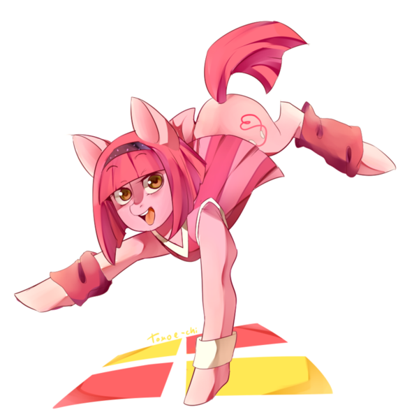 Size: 800x827 | Tagged: dead source, safe, artist:tomoe-chi, derpibooru import, ponified, pony, clothes, dress, lazytown, solo, stephanie, stephanie meanswell, stepony