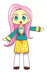 Size: 525x800 | Tagged: safe, artist:c-minded, derpibooru import, fluttershy, equestria girls, chibi, ponytones, solo