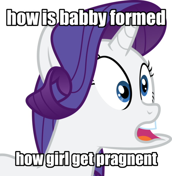 Size: 1600x1636 | Tagged: derp, derpibooru import, engrish, faic, how is babby formed, i dont even, rarity, rorrity, rurrity, safe, simple background, solo, text, transparent background, wat