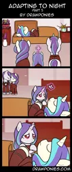 Size: 850x2000 | Tagged: safe, artist:drawponies, artist:terminuslucis, derpibooru import, vinyl scratch, oc, pony, unicorn, comic:adapting to night, casket, comic, dead, funeral, melody song, sad, serious