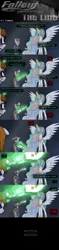 Size: 900x3836 | Tagged: semi-grimdark, artist:brisineo, derpibooru import, princess celestia, oc, oc:littlepip, alicorn, pony, unicorn, fallout equestria, fallout equestria: the line, fanfic, alternate universe, bad end, bandage, clothes, comic, crossover, do you feel like a hero yet?, eyes closed, fanfic art, female, floppy ears, glowing horn, gun, hallucination, handgun, hooves, horn, imminent murder, imminent suicide, injured, levitation, little macintosh, magic, mare, open mouth, optical sight, pipbuck, revolver, spec ops: the line, teeth, telekinesis, text, vault suit, weapon, wings