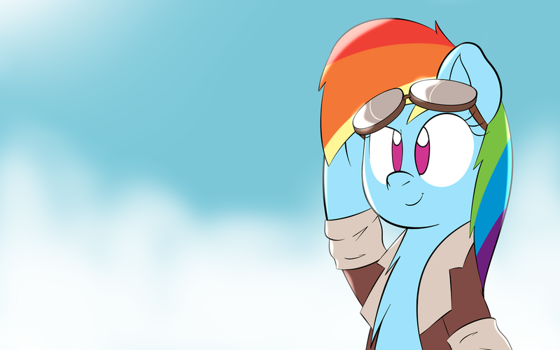 Size: 1280x800 | Tagged: safe, artist:abstract-spectrum, derpibooru import, rainbow dash, clothes, goggles, jacket, solo