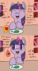 Size: 700x1300 | Tagged: artist:lustrous-dreams, ask, ask filly twilight, comic, derpibooru import, filly, magic, safe, solo, tumblr, twilight sparkle, younger