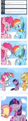 Size: 700x2968 | Tagged: applejack, artist:lustrous-dreams, ask, ask filly twilight, clothes, comic, derpibooru import, filly, magic, pinkie pie, rainbow dash, safe, scarf, snow, snowball, snowball fight, snowfall, tumblr, twilight sparkle, younger