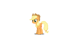 Size: 542x342 | Tagged: animated, applejack, artist:purgeslc, derpibooru import, double rainboom puppet, ears, flapplejack, floppy ears, flying, i must go, looking at you, not salmon, safe, simple background, smiling, solo, spinning, transparent background, wat, what has science done, wing ears