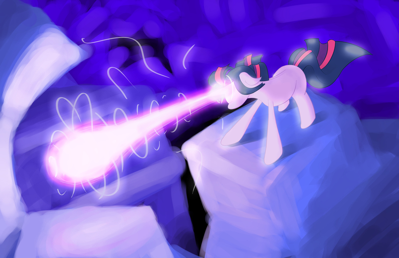 Size: 10200x6600 | Tagged: absurd resolution, artist:pokoyo40, derpibooru import, hyper beam, magic, safe, solo, twilight sparkle