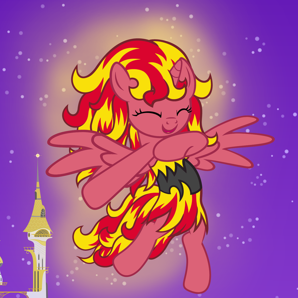 Size: 4320x4320 | Tagged: safe, artist:beavernator, derpibooru import, sunset shimmer, ponified, alicorn, pony, absurd resolution, cute, shimmerbetes, shimmercorn, sunset satan