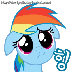 Size: 600x600 | Tagged: safe, artist:designjh, derpibooru import, rainbow dash, cute, dashabetes, korean, pouting, puppy dog eyes, simple background, solo, transparent background, vector