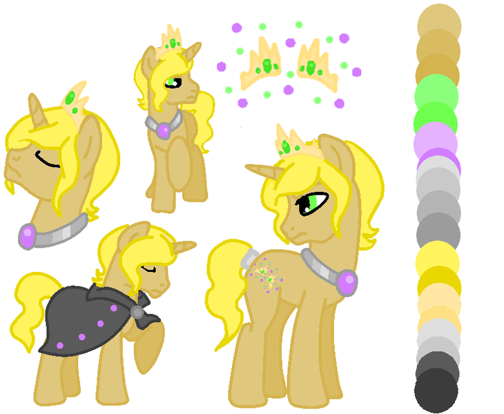 Size: 780x641 | Tagged: safe, artist:chucknorristellsjoke, derpibooru import, oc, oc:twin crowns, unofficial characters only, pony, unicorn, colours, crown, cutie mark, prince, solo