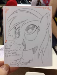 Size: 768x1024 | Tagged: safe, artist:andypriceart, derpibooru import, derpy hooves, pegasus, pony, andy you magnificent bastard, female, mare, monochrome, solo, traditional art, word of price