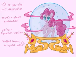 Size: 4266x3200 | Tagged: artist:blackspunt, cherry bomb, crystal ball, derpibooru import, friendship is witchcraft, gypsy pie, pinkie pie, safe, singing, solo