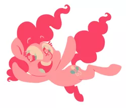 Size: 500x428 | Tagged: artist:circustent, color palette challenge, derpibooru import, falling, pinkie pie, safe, smiling, solo