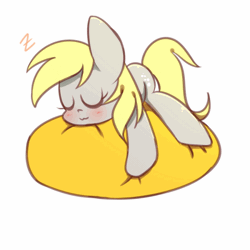 Size: 800x800 | Tagged: safe, artist:joycall6, derpibooru import, derpy hooves, pegasus, pony, animated, cushion, cute, derpabetes, female, mare, simple background, sleeping, solo, white background, zzz