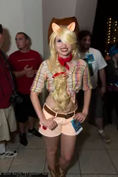 Size: 1365x2048 | Tagged: 2013, applejack, artist needed, cosplay, derpibooru import, dragoncon, front knot midriff, human, irl, irl human, midriff, photo, safe, solo