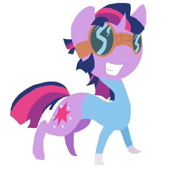 Size: 609x571 | Tagged: artist:angelstar000, ask-thecolts, clothes, cosplay, costume, derpibooru import, dusk shine, evil genius twilight, goggles, rule 63, safe, solo, tumblr crossover, twilight sparkle