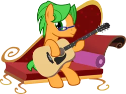 Size: 9192x6895 | Tagged: safe, artist:shadyhorseman, derpibooru import, oc, oc:paper, unofficial characters only, earth pony, pony, absurd resolution, guitar, simple background, solo, transparent background, vector