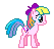 Size: 106x96 | Tagged: safe, artist:botchan-mlp, derpibooru import, toola roola, earth pony, pony, animated, beanie, cute, desktop ponies, female, g3, g3 to g4, g3betes, generation leap, hat, mare, pixel art, roolabetes, simple background, solo, sprite, transparent background