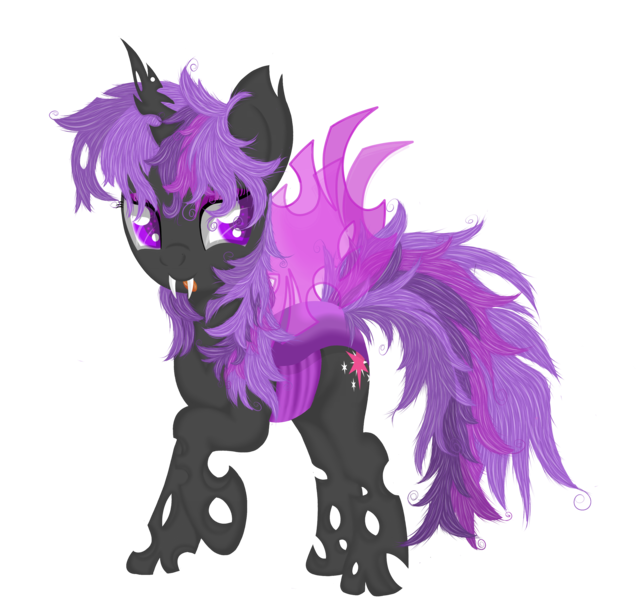 Size: 3500x3300 | Tagged: artist:law44444, changeling, changelingified, derpibooru import, high res, purple changeling, safe, simple background, solo, transparent background, twilight sparkle, twiling, vector