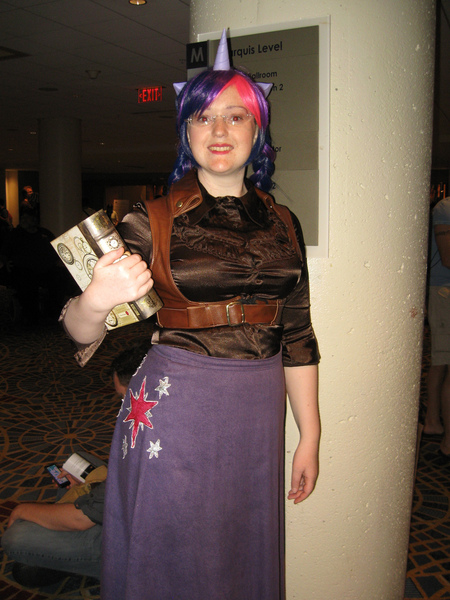 Size: 1536x2048 | Tagged: 2012, artist needed, book, convention, cosplay, derpibooru import, dragoncon, glasses, human, irl, irl human, photo, safe, solo, twilight sparkle, underbust