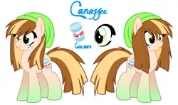 Size: 1871x1111 | Tagged: safe, artist:familyof6, derpibooru import, oc, oc:canoffee, unofficial characters only, earth pony, pony, beanie, freckles, gradient hooves, hat, solo