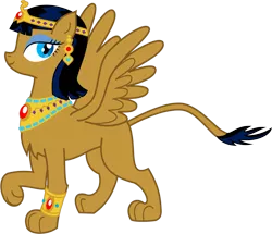 Size: 1462x1257 | Tagged: artist:zimvader42, bracelet, crown, derpibooru import, earring, oc, safe, simple background, solo, sphinx, sphinx oc, tiara, transparent background, unofficial characters only, vector
