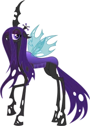 Size: 1103x1543 | Tagged: artist:zimvader42, changeling, changeling oc, changeling queen, changeling queen oc, derpibooru import, female, oc, oc:princess nymph, purple changeling, safe, simple background, solo, transparent background, unofficial characters only, vector