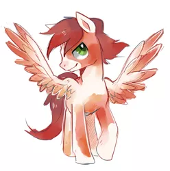 Size: 1065x1075 | Tagged: source needed, useless source url, safe, artist:suikuzu, derpibooru import, oc, unofficial characters only, pegasus, pony, deepermadness, male, pinto, simple background, solo, stallion, white background