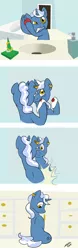 Size: 540x1732 | Tagged: safe, artist:rannva, derpibooru import, pokey pierce, unicorn, blood, colt, comic, cutie mark, cutiespark, male, piercing, solo