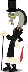 Size: 2975x7620 | Tagged: absurd resolution, alternate universe, artist:atomicmillennial, cane, clothes, coat, discord, gentleman, handsome, hat, her inspiration manifests, inspiration manifestation, part of a series, part of a set, safe, solo, story in the source, top hat